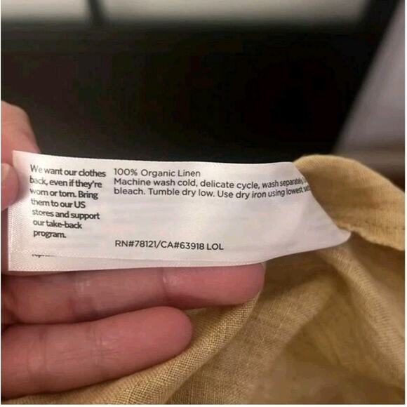 NWT Eileen Fisher Washed‎ Linen Delave Tiered Sundress 2X Cottagecore Lagenlook - Picture 4 of 6